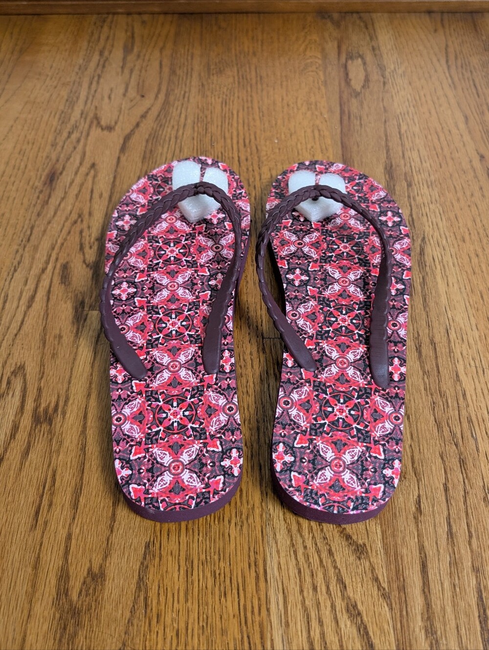 Aeropostale Live Love Dream Floral Flip Flops Sandals Size 9 - Picture 3 of 6